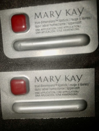 Two Mary Kay True Dimensions Lipstick Samples 