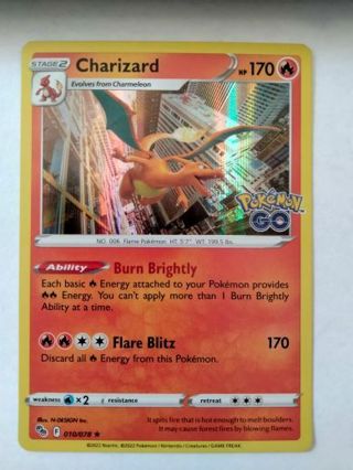 Charizard 010/078 rare holo nm pokemon