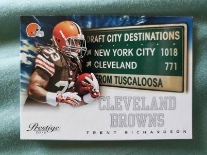 2012 Panini Prestige Draft City Destination Trent Richardson