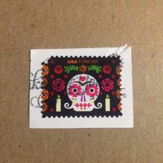 2021 Dia De Los Muertos USA Forever Postage Stamp ~ Canceled (Used)