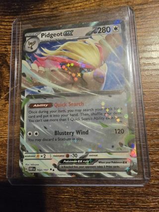 Pokemon Pidgeot EX 164/197 double rare card