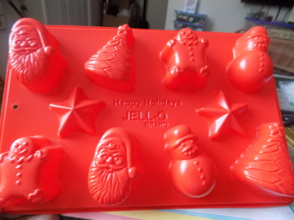 Red Silcone Jello Jigglers Christmas mold