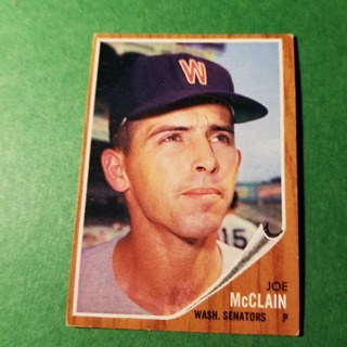 1962 - TOPPS BASEBALL CARD NO. 324 - JOE McCLAIN - SENATORS