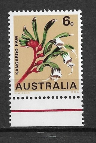 1968 Australia Sc434 6¢ Kangaroo Paw MNH