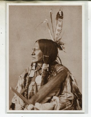 Native American "Running Antelope" Oversized Postcard