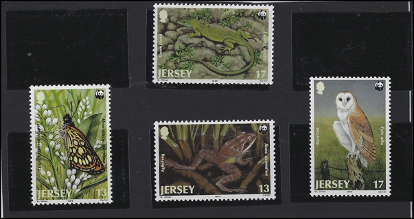 1989 WWF Jersey MNH/VF stamps (4), Scott #s 507-510, est CV $9.10