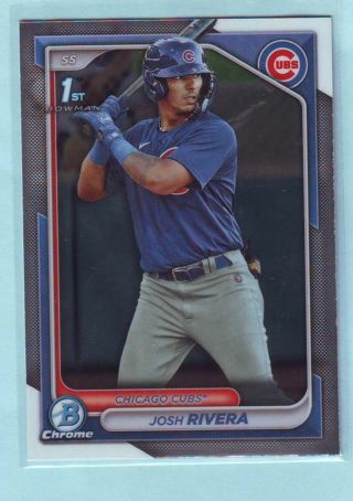 2024 Bowman Chrome Prospects Josh Rivera 1st CARD Baseball Card # BCP-115 Cubs