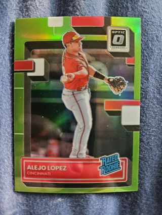 2022 Donruss Optic Rated Rookie Lime Green Alejo Lopez