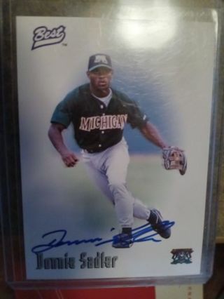 1996 BEST AUTOGRAPH DONNIE SADLER MICHIGAN COLLEGE BASEBALL CARD