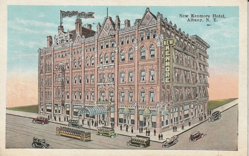 Vintage Used Postcard: 1927 New Kenmore Hotel, Albany, NY