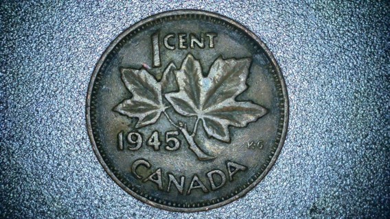 1945 Canadian small cent