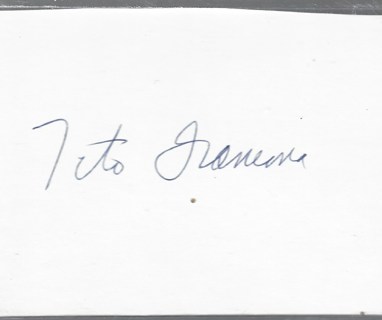 Tito Francona Signed Index Card, Orioles, Indians, Cardinals, Braves (d.2018)