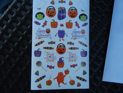 Darling sheet of  *HALLOWEEN FUN*  stickers--NEW