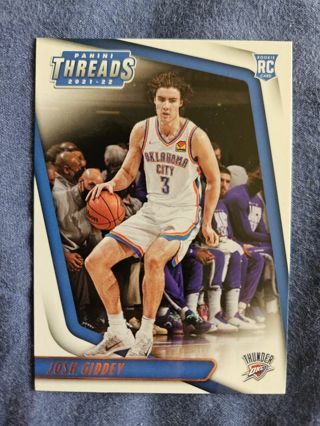 2021-22 Panini Chronicles Threads Rookie Bronze Josh Giddey