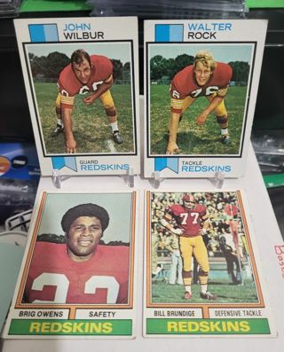 Vintage Topps 70s Washington Redskins Football Cards