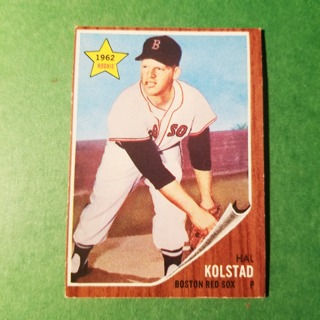 1962 - TOPPS BASEBALL CARD NO. 276 - HAL KOLSTAD ROOKIE - RED SOX