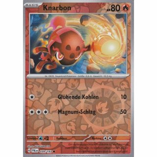  Tradingcard - Pokemon 2023 german Knarbon 039/193 REVERSE HOLO 