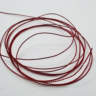 Red Metallic Cord String Twine Trim 