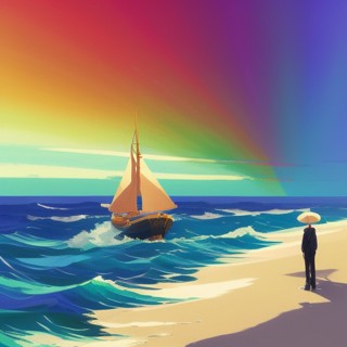 Listia Digital Collectible: Rainbow in rough waters
