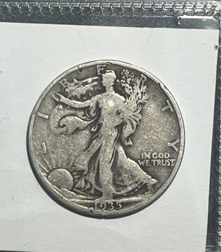 VF+ 1935 S Walking Liberty ~ Low GIN