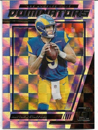 2021 DONRUSS MATTHEW STAFFORD DOMINATORS PRIZM REFRACTOR INSERT CARD