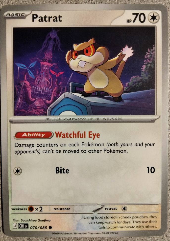Free: 2026 Patrat- Watchful Eye 070/086 by Pokemon