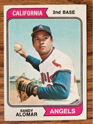 1974 Topps Sandy Alomar baseball card 