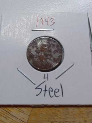 1943 Steel Lincoln Wheat Penny! 13.4