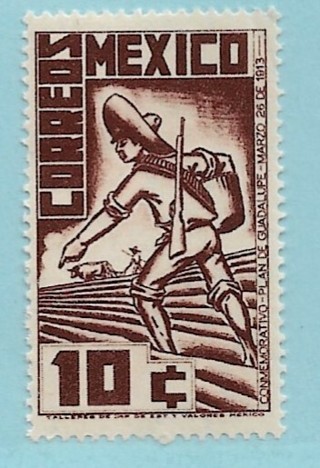 1938 Mexico Sc738 Revolutionary Soldier MNH