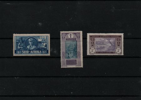 3 old stamps mint - South Africa - Ivory Coast - Guinea