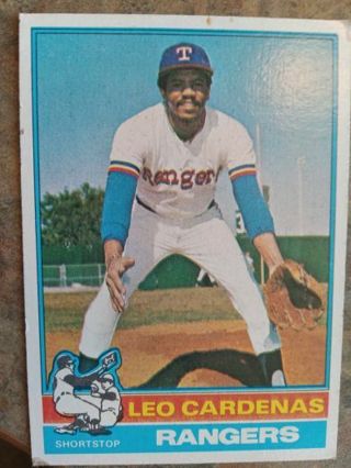 1976 TOPPS LEO CARDENAS TEXAS RANGERS BASEBALL CARD# 587