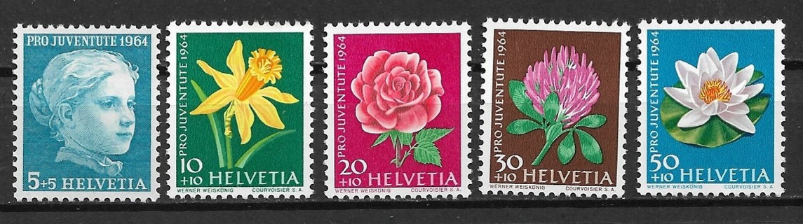 1964 Switzerland ScB339-43 complete Pro Jeventute  set of 5 MNH