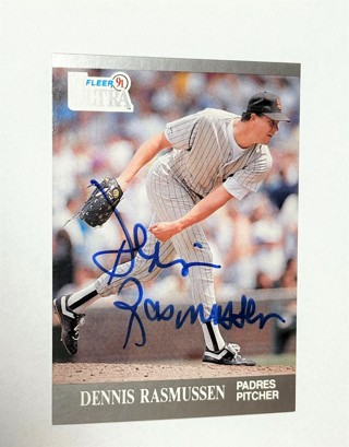 Autographed 1991 Ultra Dennis Rasmussen San Diego Padres #309