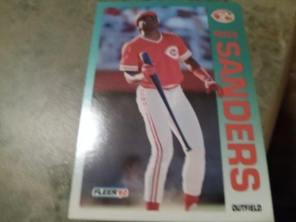 1992 FLEER REGGIE SANDERS CINCINNATI REDS BASEBALL CARD # 421