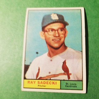 1961 - TOPPS EXMT - NRMT BASEBALL - CARD NO. 32 - RAY SADECKI - CARDINALS