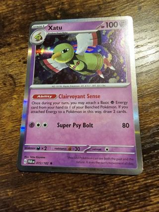 Pokemon Xatu 072/182 holo rare card