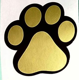 ⭐NEW⭐(2) 1.5" PAWS GOLD FOIL stickers