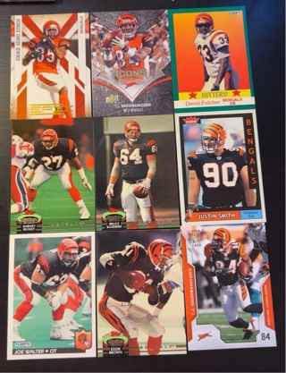 9 Cincinnati Bengals football cards 