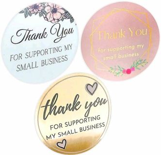 ➡️SuPeR SPECIAL⭕(30) 1" BEAUTIFUL "thank you FOR SUPPORTING MY SMALL BUSINESS" STICKERS!!⭕