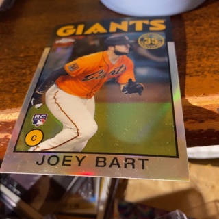 2021 topps chrome 35 years 1986 Joey Bart baseball card 