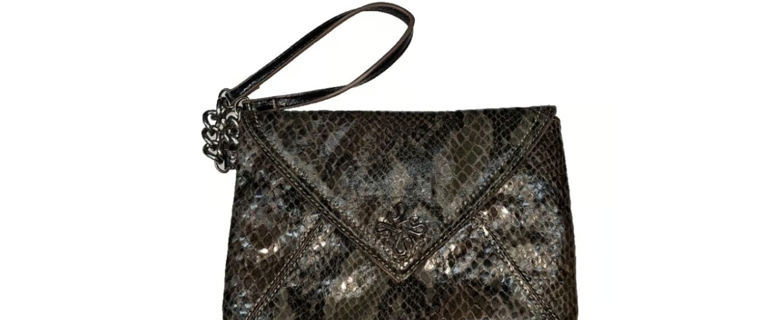 Vera Wang~Simply Wallet Purse Tote Wristlet Clutch Snakeskin Bag