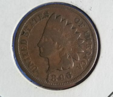 ~ Indian Head Cent~ ☆ 1896 ☆ antique US coin 127 years old