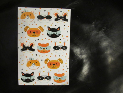 MINI Sheet of PETS HALLOWEEN Stickers.  