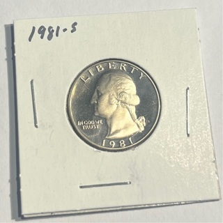 1981 S Deep Cameo proof quarter 