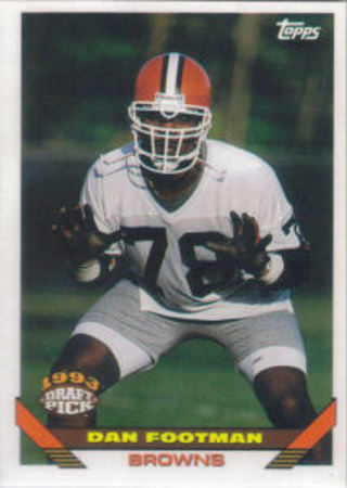 Dan Footman 1993 Topps Rookie card Cleveland Browns