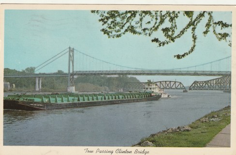 Vintage Used Postcard: a: 1971 Clinton Bridge, Clinton, Iowa