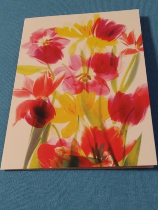 Red-Yellow Floral Notecard