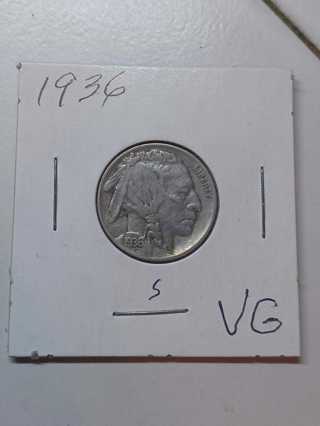 1936 Buffalo Nickel! 37.5