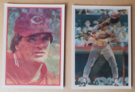 Pete Rose 2 different Sportsflics Cards - 1986 #58 & 1987 #25 Cincinnati Reds