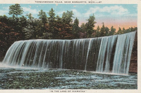 Vintage Unused Postcard: d: Taquamenon Falls, MI